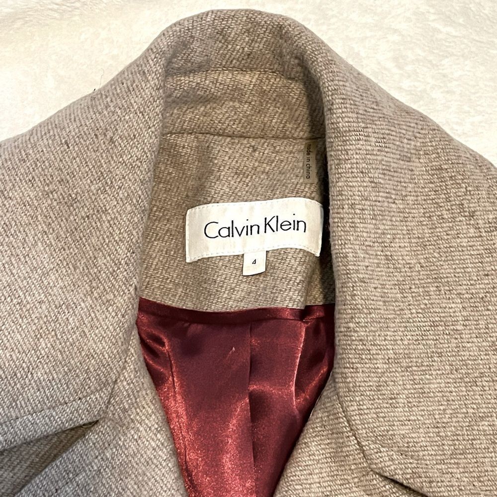 Calvin Klein Wool Pea Coat Jacket 4 - Picture 3 of 6